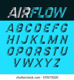 Airflow alphabet vector illustration svg