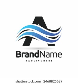 airflow logo, letter A logo design