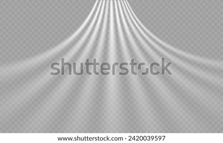 Airflow, white fumes or chilly breeze movement effect, isolated on a transparent background. Realistic vector depiction of abstract wind currents, dust movements or scratch lines.