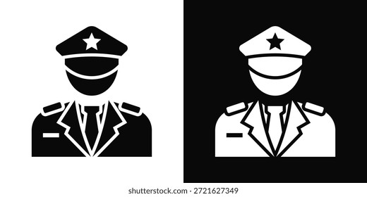 Estilo de fondo blanco y negro del icono de la fuerza aérea