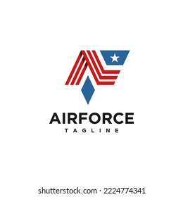 Vector de diseño del logotipo de la fuerza aérea para la marca