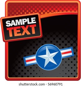airforce symbol red and black halftone template