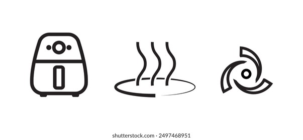 airfryer icon on white background