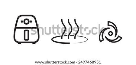 airfryer icon on white background