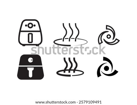 airfryer icon on white background