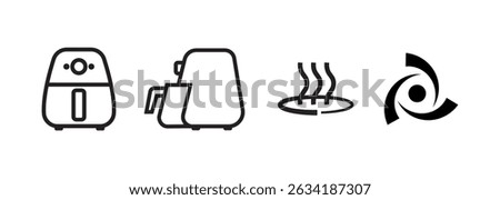 airfryer icon on white background