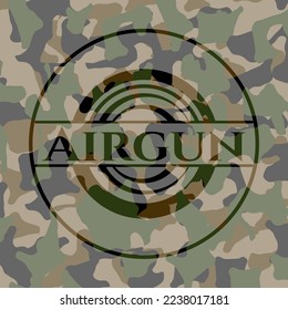 Airgun on camo texture. Vector Illustration. Detailed. 