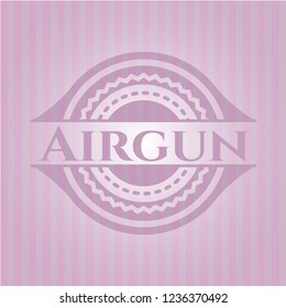 Airgun pink emblem. Retro