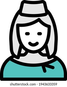 icono de color de línea vector airhost