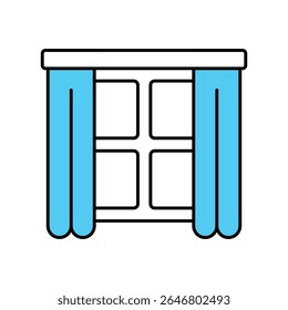 Exibição do quarto Vetor Preenchido contorno ícone de estilo de ilustração. Arquivo EPS 10