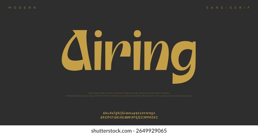 Airing modern stylish typography capital alphabet letter logo design