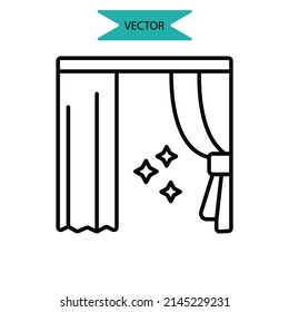 Airing room icons  symbol vector elements for infographic web