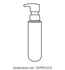 Airless pump bottle. Small moisturizer container mockup. Makeup foundation cream bottle blank. Face cleansing liquid dispenser packaging. Serum moisturizer or conditioner pack