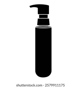 Airless pump bottle. Small moisturizer container mockup. Makeup foundation cream bottle blank. Face cleansing liquid dispenser packaging. Serum moisturizer or conditioner pack