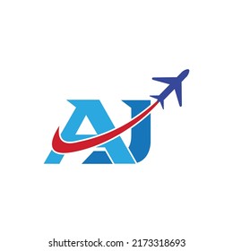 Airline Agency Logo with A J words