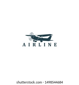 Airline airplane travel agency logo design, transport vehicle icon simple minimalist, mountain element adventure tourism.