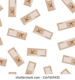 Airline boarding pass seamless pattern. Vector illustration.