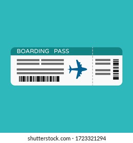 airline boarding pass ticket , plane for travel journey , vector , illustrator.