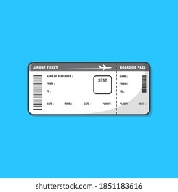 Ilustración del icono del vector de boletos para tarjetas de embarque de aerolíneas. Icono De Viaje, Viaje O Viaje De Negocios