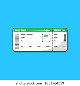 Ilustración del icono del vector de boletos para tarjetas de embarque de aerolíneas. Icono De Viaje, Viaje O Viaje De Negocios