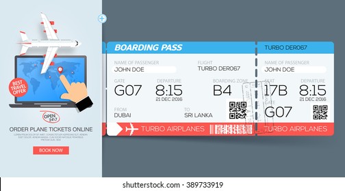 Airline boarding pass tickets.