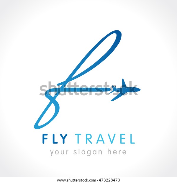 文字 F の航空会社の旅行ロゴデザイン Fフライ旅行会社のロゴ フライトラベルのベクター画像ロゴテンプレート のベクター画像素材 ロイヤリティフリー