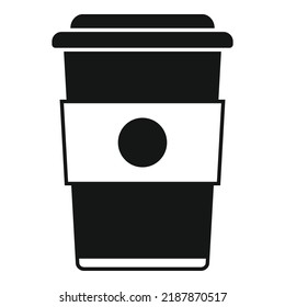 Airline coffee cup icon simple vector. Food meal. Water dinner