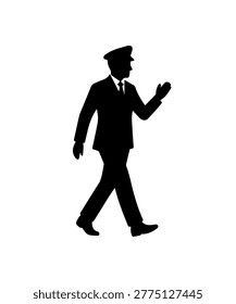 Airline flight crew silhouette representing aviation professions