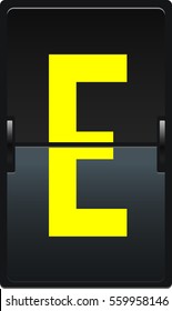 Airline flip flap board-letter E