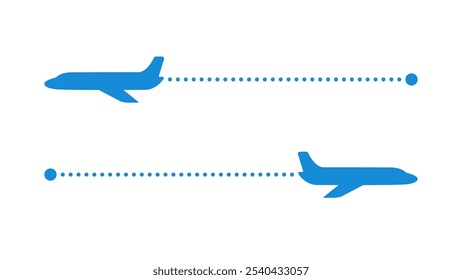 Airline icon with planes, Return symbol