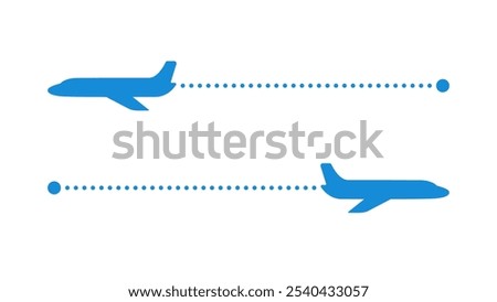 Airline icon with planes, Return symbol