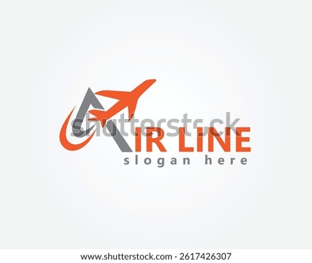 airline, logistics , travel logo,airplane encircling a initials logo design inspiration