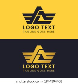 Airline logo (bird and airplane flying) free vector