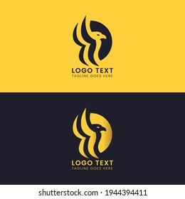 Airline logo (bird and airplane flying) free vector