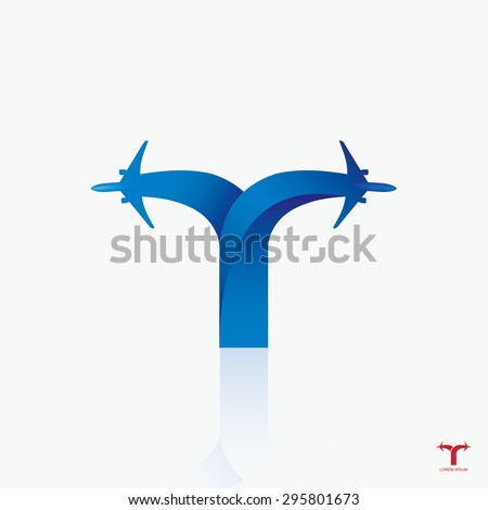 Airline logo design with capital letter 