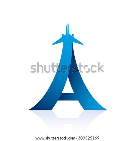 Airline logo design with capital letter 