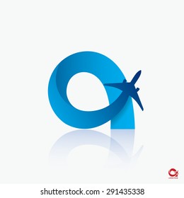Airline Logo Design With Letter 