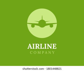 Airline logo plane travel icon. Airport flight world aviation. Aircraft business tourism logo
