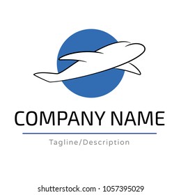 Airline logo vector resembling a dolphin. Perfect for airline, aviation or a marine comapny.