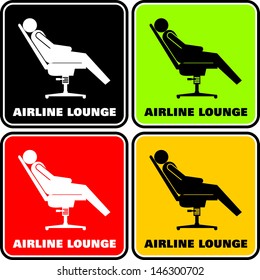 airline lounge, icon vector