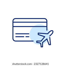 Airline loyalty program membership card. Earning points for flights. Pixel perfect icon