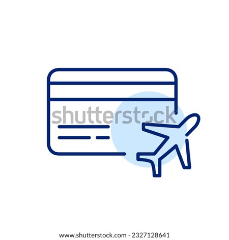 Airline loyalty program membership card. Earning points for flights. Pixel perfect icon