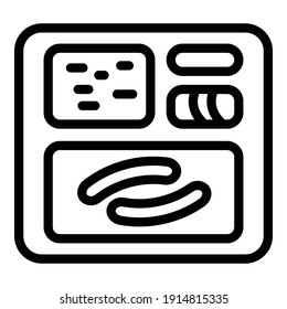 Icono de menú Línea aérea. Icono de vector de menú de línea aérea de contorno para diseño web aislado en fondo blanco
