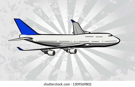 Airline Passenger Jet Vector Illustration svg