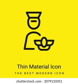 Airline Pilot minimal bright yellow material icon