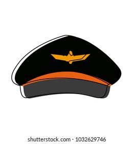 airline pilots hat aviator cap with gold insignia