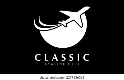 abstraktes Logo für die Flugzeuge, abstrakte Vektorsymbol-Vorlage