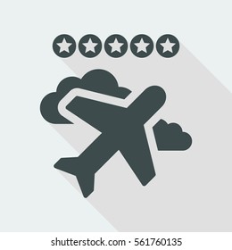 Airline rating - Long shadow flat icon