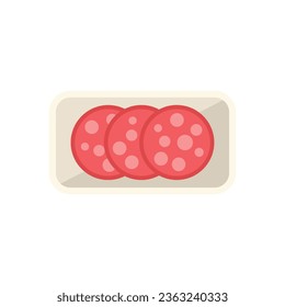 Vector plano del icono de salchicha de aerolíneas. Comida. Aire aislado