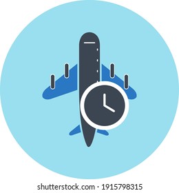 Airline schedule icon. rocket, helicopter, air ticket, air vehicle schedule icon. Airplane with time and watch icon.